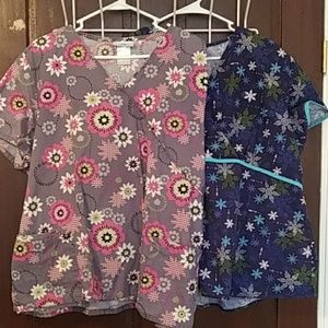 Two Women's Scrub Tops